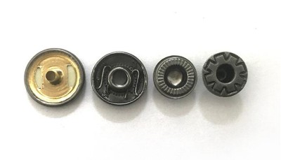 ZJ 金屬四合鈕   銅槍色四合鈕扣   棒球服四合鈕   12MM   15MM   17MM   20MM 正面照